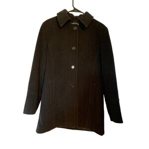 Marvin Richards VTG Wool/Cashmere Black Size Medium Women's Lined Winter Coat